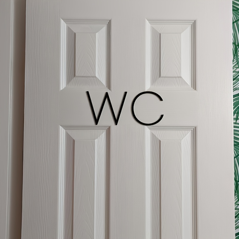 Minimalist Style; Easy And Elegant; Unisex Toilet Decoration Sign - Bathroom Sign With Toilet For Home Decoration Of Bathroom Doors