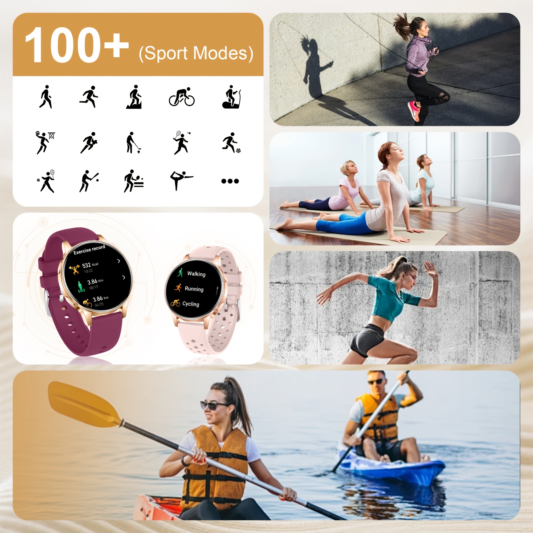 Smart Watch with HD Touchscreen and Voice Assistant