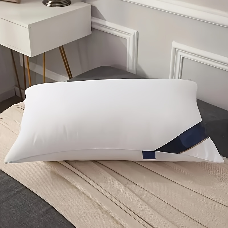 TEMU Hotel Quality Pillow - Deep Sleep Neck Support, High Pillow Core That Never All Year Round, Polyester Fiber Sleeve, Machine Washable