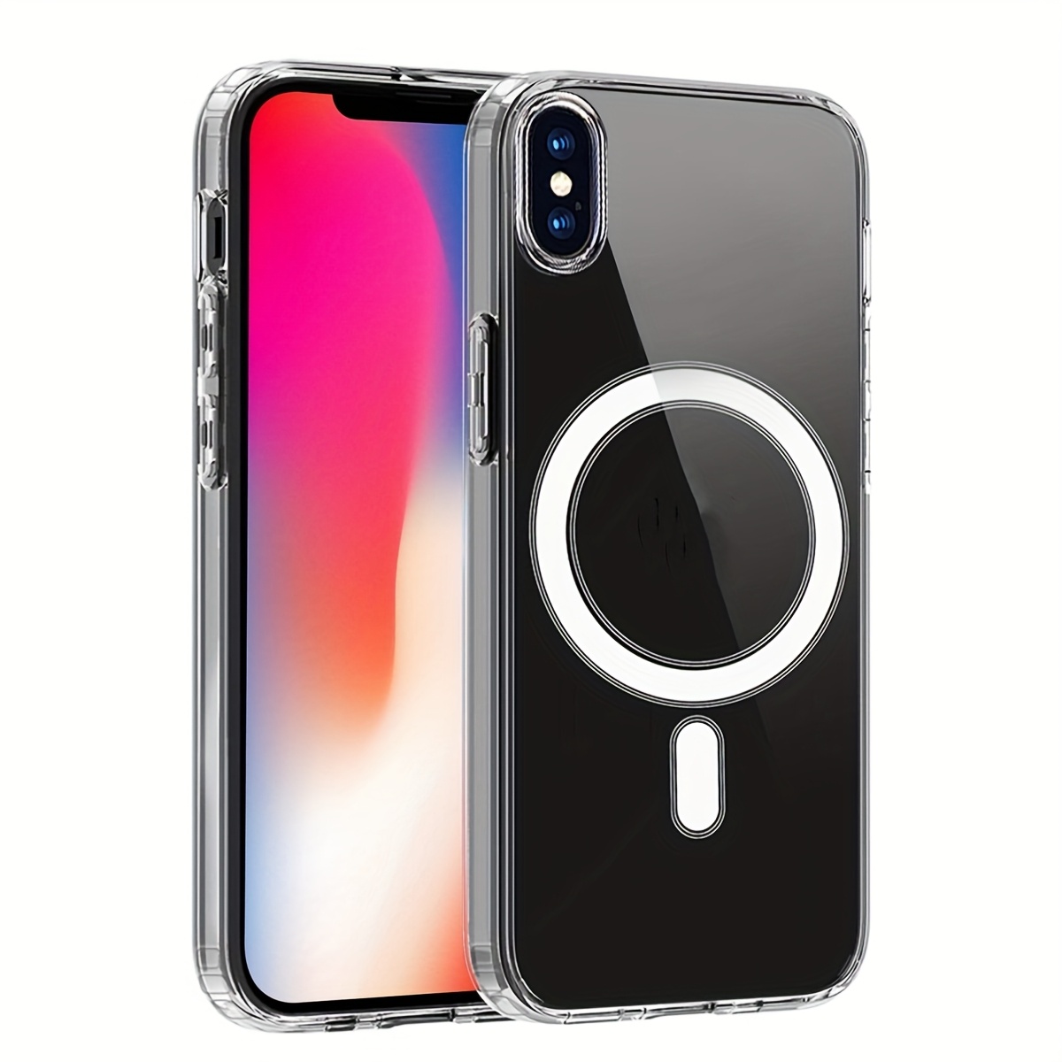 fundas transparentes magnéticas teléfono móvil compatible Temu