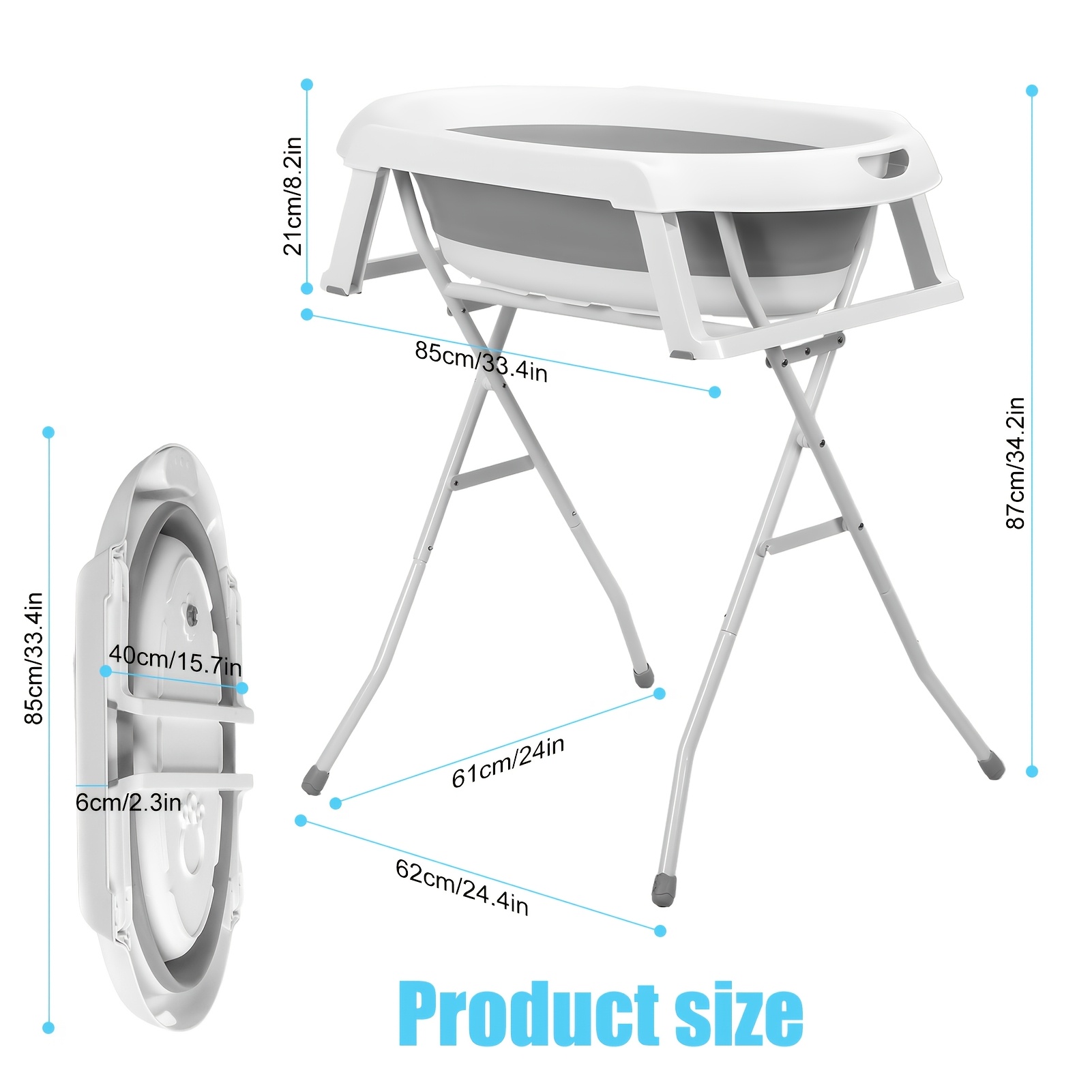 Image of Foldable Pet Bathtub, Heightened Dog Bathing Tub, Portable Foldable Pet Bathtub, Non-slip And Stable Small Dog Bathtub, Household And Outdoor Dual-use Bathtub, Suitable For Home, Outdoor And Other