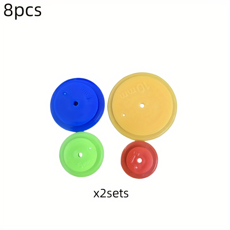 E-shop 8-teiliges Patchwork-Werkzeug- und Markierungsset, verwendet für Scanning Wheel Ringe im Quilten und Handwerk, verschiedene Farben, Messung 3
