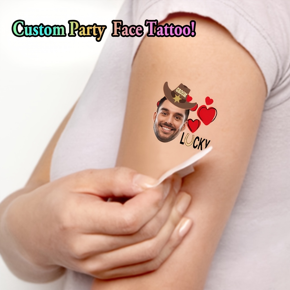 Image of 16pcs, Simple And Personalized Tattoo Customization, Temporary Tattoos | Creative Photo & | Used For Parties, Weddings, Anniversaries, | Interesting Decoration Suitable For Family, , Club Gatherings