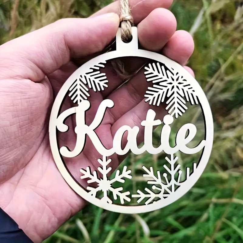 TEMU Custom Christmas Tree Ornaments With Different Names, Personalized Wooden Spherical Decorations, Diy Gifts, The For