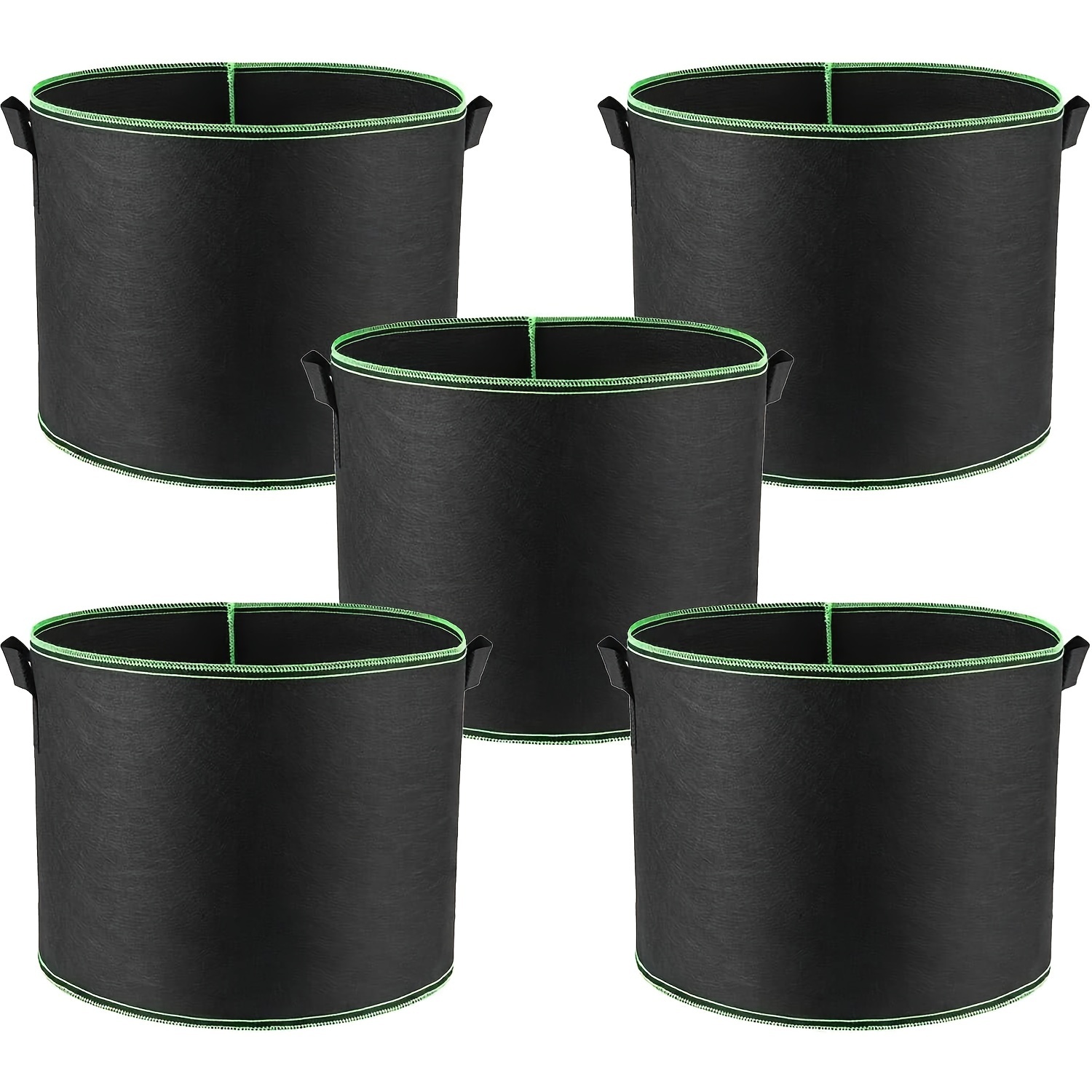 

5 Pack 3/5/7/10 Gallon, Planting Bag Non-woven Seedling Pot Thickened Non-woven Garden Plant Planting Bag, Plant Pot Tomato Planting Bag Vegetable Flower Tree