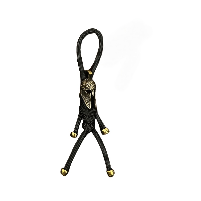 TEMU Handcrafted Copper Braided Keychain In A Vintage Featuring An Edc Knife Pendant, Perfect For Car Keys And Bag Additions, Making It An Gift For