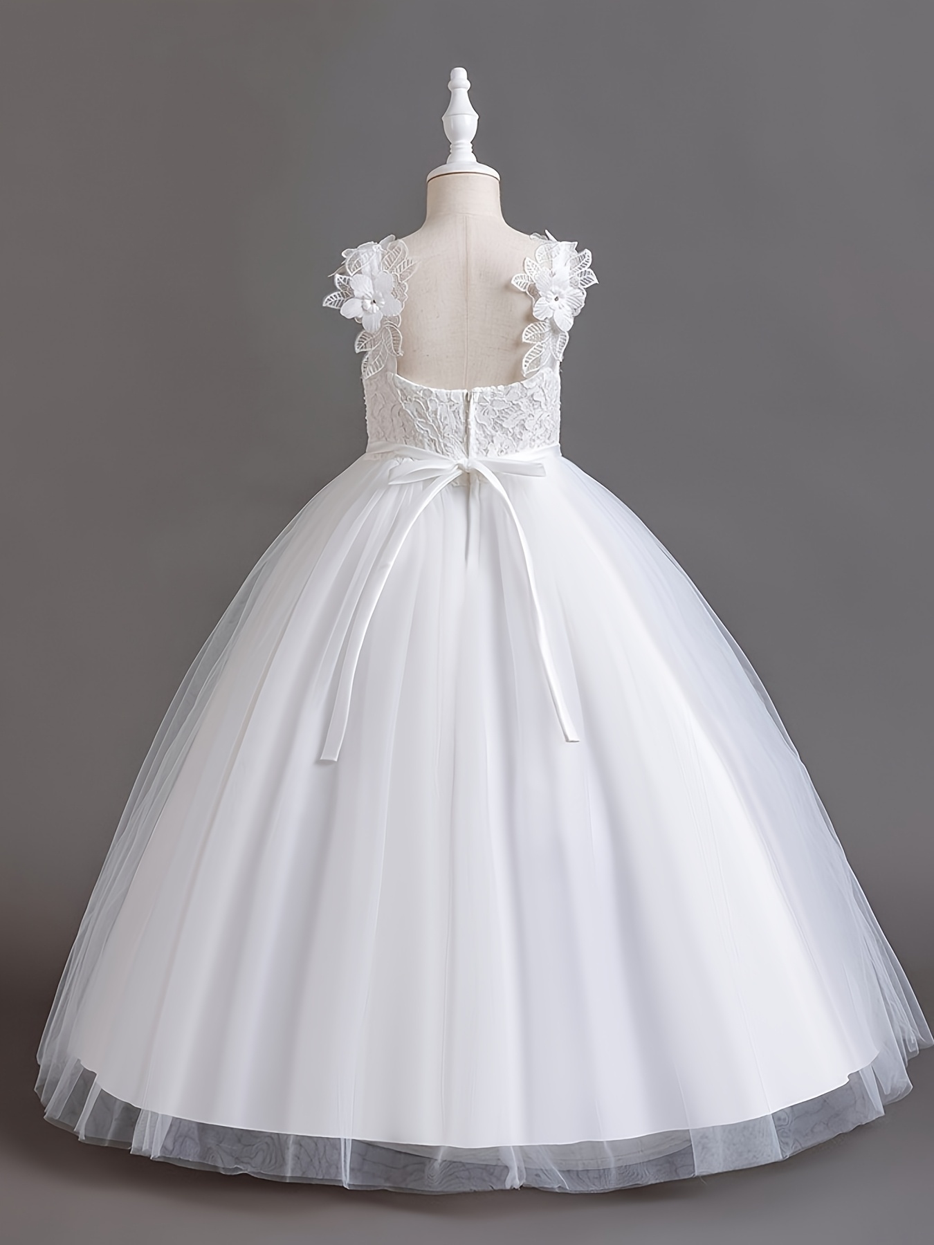 Girls Wedding Dress Strapless Mesh Princess Dress for Weddings Proms - image 2