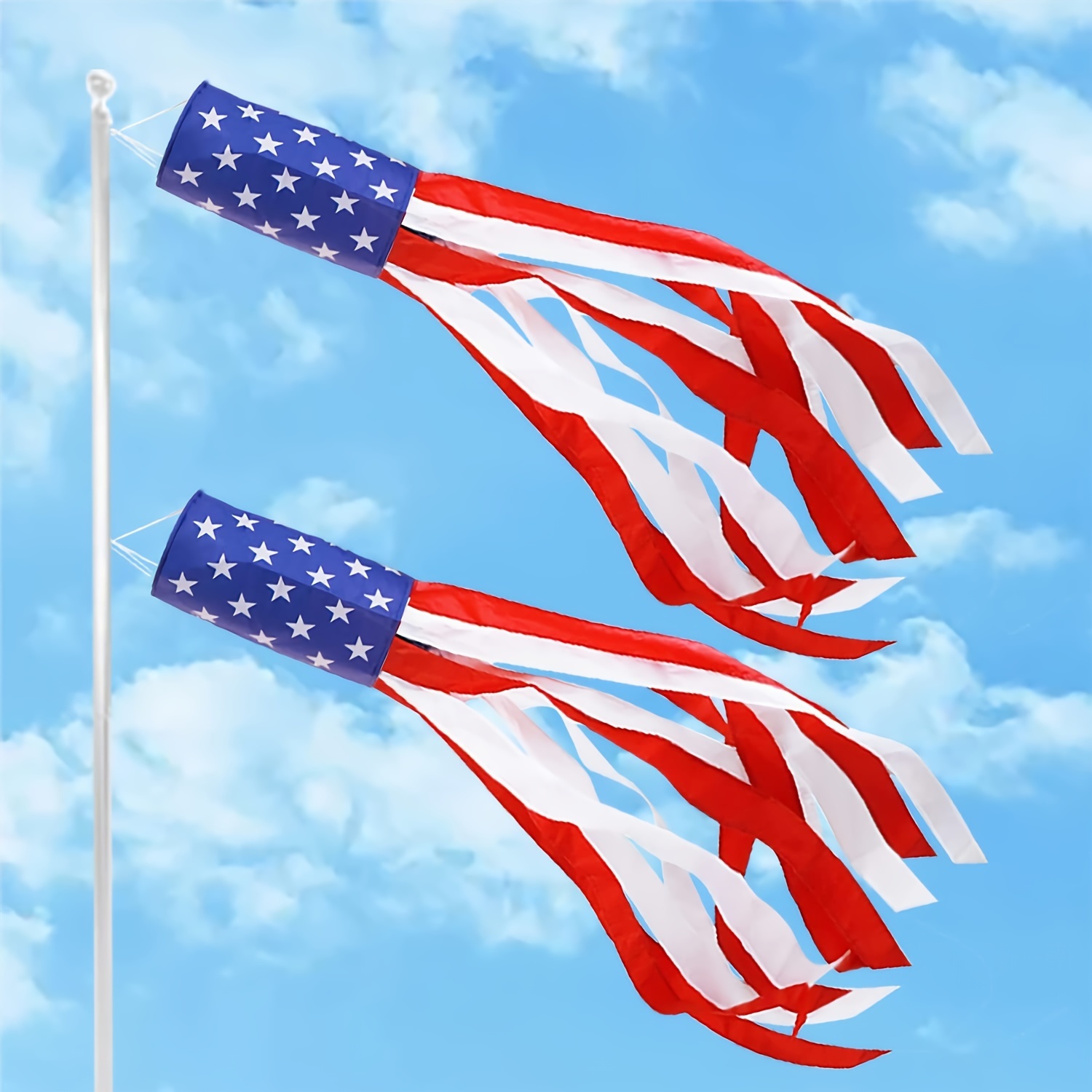 1個 ウェルカムアメリカン星条旗旗 アンカーハウス旗 両面 愛国記念日 