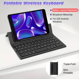 foldable wireless keyboard portable rechargeable wireless keyboard with stand holder for ios windows usb c charging 185mah polymer battery 2 5w to 14w ios keyboard ergonomic keyboard rechargeable battery wireless keyboard