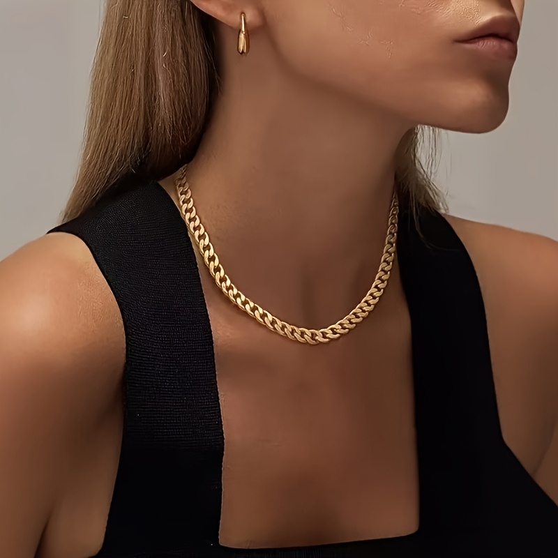Women's 7Mm Hip-Hop Minimalist Cuban Chain Necklace