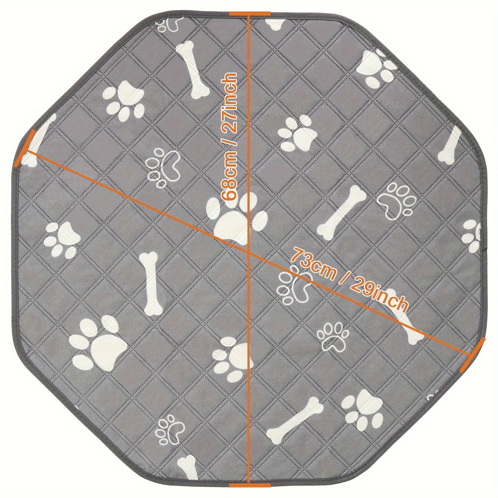 E-shop Waschbares Achteckiges Hundeurinpad, Waschbares Katzenschlafspielpad, Wiederverwendbar Geeignet für 29 Zoll Achteckiges Zaunpad,