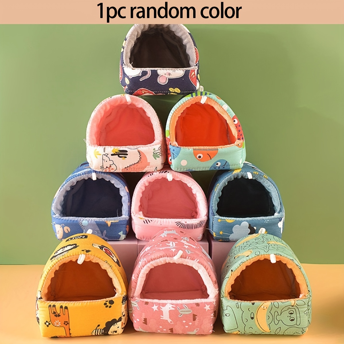 Image of Random Color Hamster House Possum House Small Pet Squirrel House Rabbit Branch Guinea Pig House