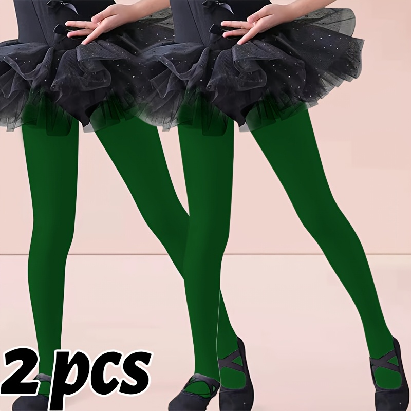 item picture a set of 2 new stylish tights for girls solid dark   leggings suitable for spring autumn and summer