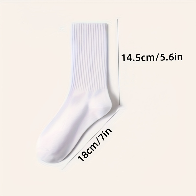 10 Pairs Premium White Sports Socks - Soft, Breathable, Moisture-Wicking, Ideal for Daily Commute & Basketball - Machine Washable, Quick-Dry, All-Season Comfort