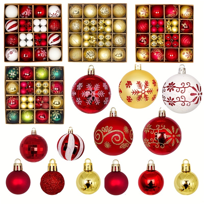 

220/44pcs Christmas Decoration , Pendant Decoration Ornaments, Christmas Tree Ornaments, Christmas Shatterproof Ornaments, Christmas Tree Decorations Decorations