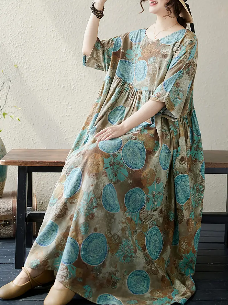 ladies dress full Modest Women's Satin Dress 24559