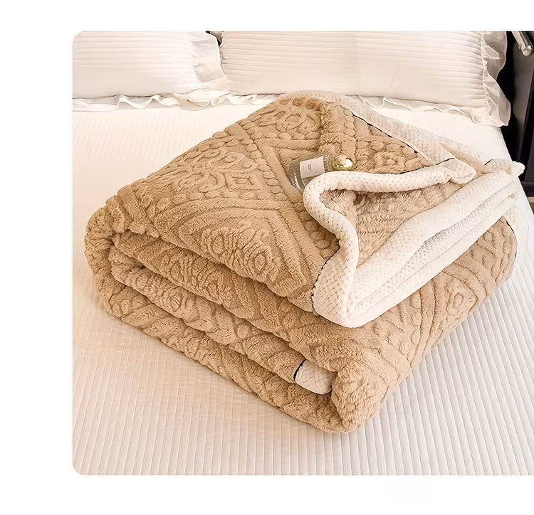 ultra soft thick flannel throw blanket cozy warm versatile for bed pink with tassels machine washable cozy blanket design puffy christmas gift style occasion theme Product details 11
