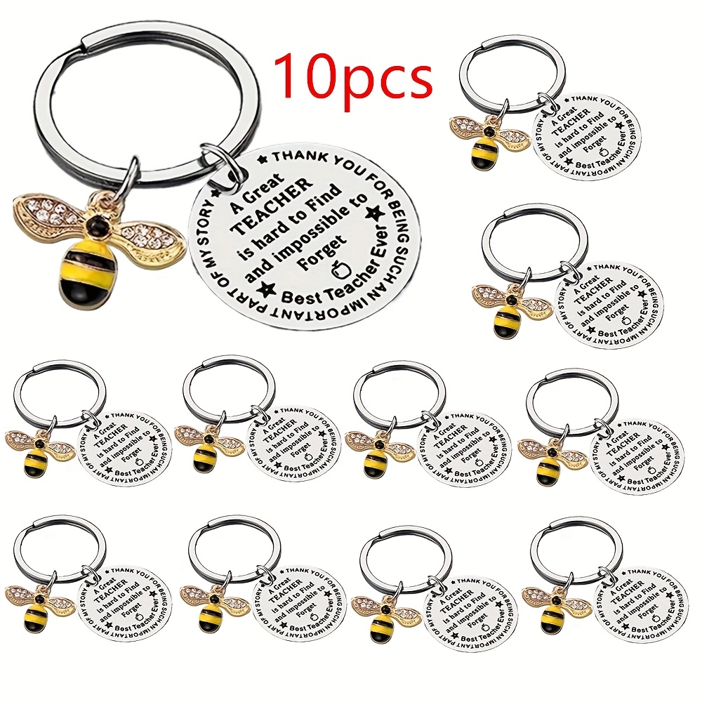 Portachiavi Per Maestra YZLPLP – Regalo Insegnante In Acciaio Inossidabile, Con Sacchetto Regalo Nero, Incisione Chiara, Idea Regalo Per Natale E Laurea - 5