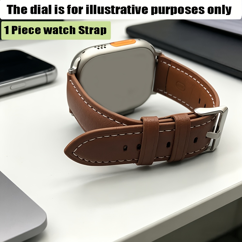 TEMU 1pc Fashion Watch Band Smartwatch Accessories For Watch Ultra 2/ 11 10 6 5 4 Se 3 2 1 Quick Release Watch Strap Brown/black Watch Strap For