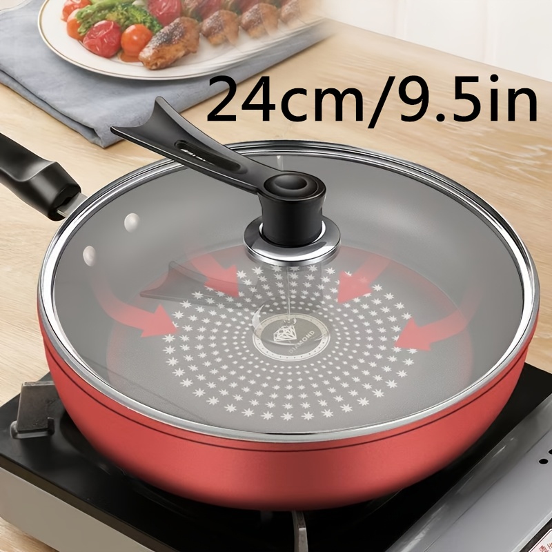 1pc versatile non stick cast   with maifan stone coating dishwasher safe smokeless sticky pot friendly   electric gas stoves 24cm 9 45in with durable construction for  