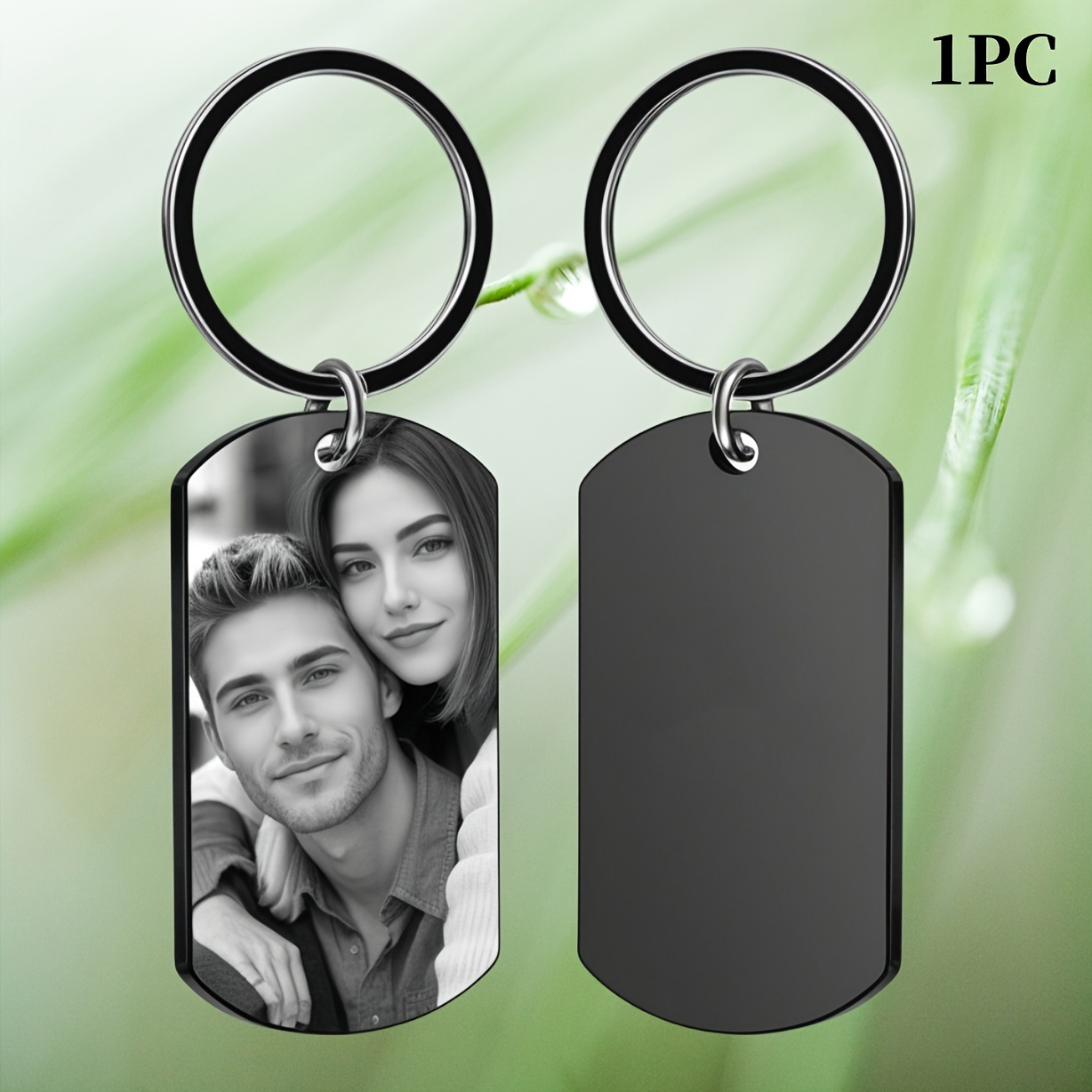 

1pc Men's Picture Custom Personalized Gift, Custom Keychain, Laser Engraved Photo, Gift For Father Boyfriend, Girlfriend, Lover