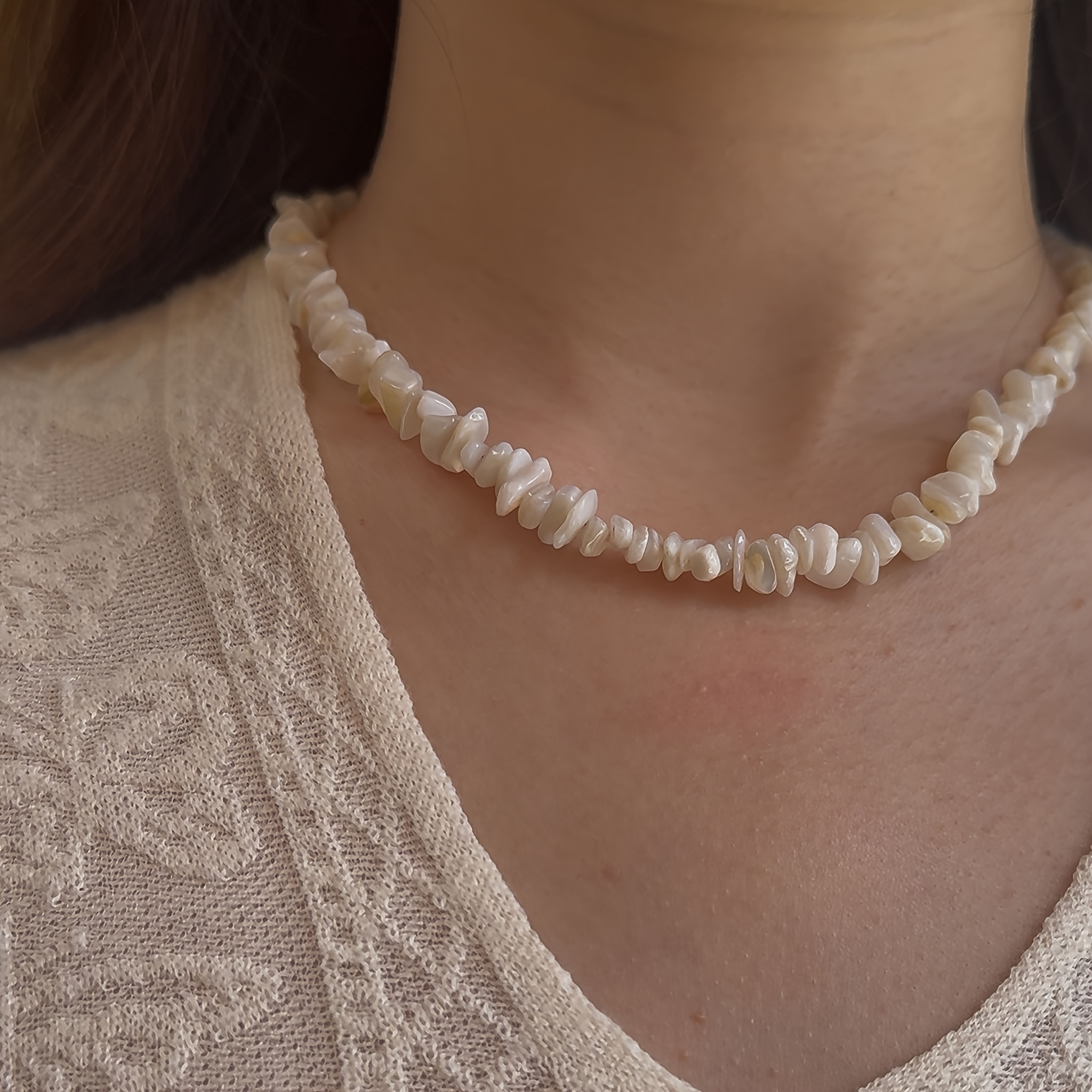 Women's Handmade Bohemian Style Shell Necklace for Summer