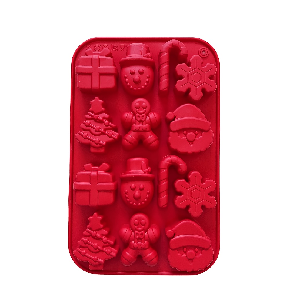 TEMU 1pc Mini Christmas Gingerbread Man Chocolate Silicone Mold Candy Pudding Dessert Cookie Baking Mold