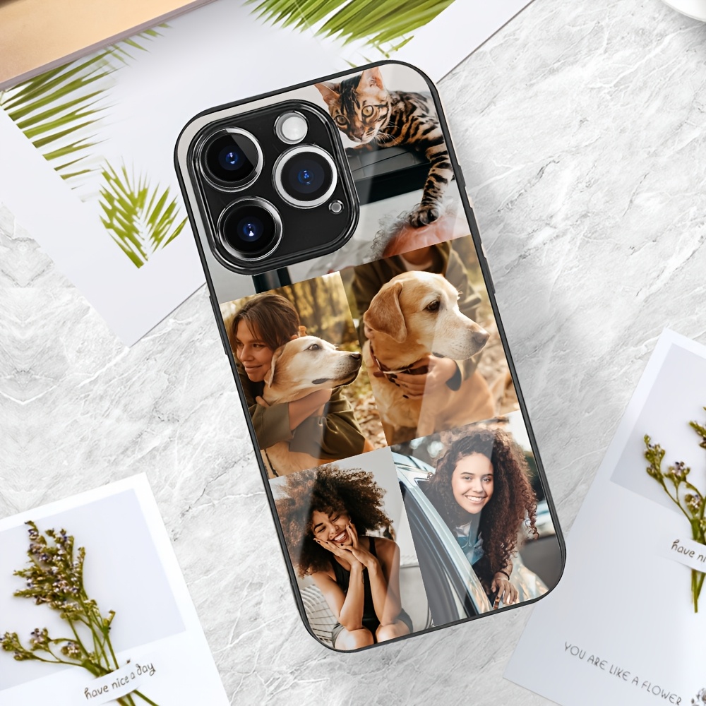 

1pc Case With Precise Cutouts Suitable For , 15, 14, 13, 12, 11 Plus Xr X 8 7 6, Heat Transfer Tpu+pc Shell + Glass Phone Case With For Drop Protection And Resistance (customizable With 5 Photos)