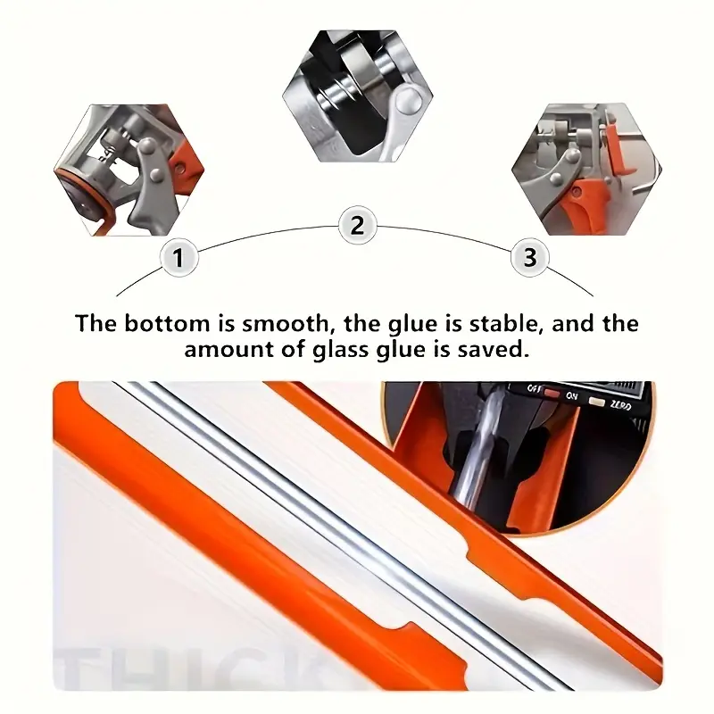 1pc filling gun anti drip glass gun thickened handle rotating integrated filler automatic cutting and structure gun manual anti drip thickening rotation tool for supplies home decoration details 1
