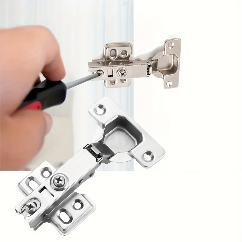 balamale cu amortizare pentru dulapuri, balamale din oțel inoxidabil pentru uși de garderobă, accesorii pentru dulapuri de bucătărie, balamale standard pentru uși de dulapuri, balamale cu braț drept cu amortizare pentru garderobe, 10 balamale + 60 de șuruburi, 20 balamale + 120 de șuruburi 2