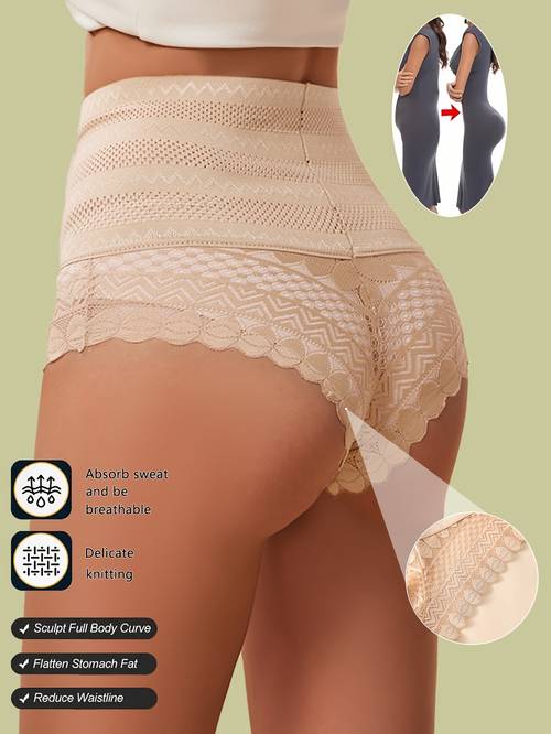 a pair of lace body shaping pants the lace design showcases a more and is suitable for occasions a pair of pants with a hollowed out design that to flatten and the belly