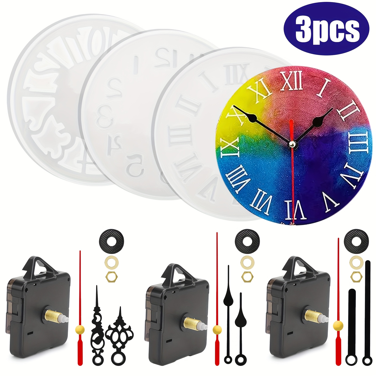 Resin Mold Silicone Clocks | Epoxy Accessories Clock | Epoxy Resin