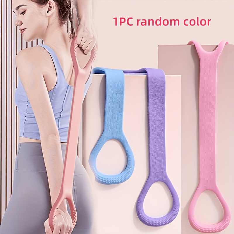 Image of 1pc Yoga Resistance Bands - Random Color, Premium Stretch Rope For Back Stretching, Body Toning, Strength Training, And Flexibility Exercises - For Home Workouts, Gyms, And