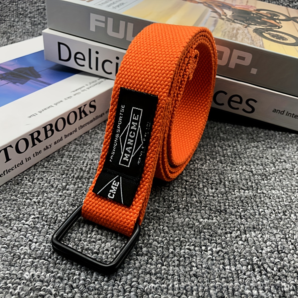 Canvas Braided Belt Double Ring Buckle Canvas Belt