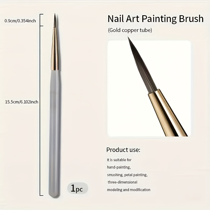 3pcs Fine Tip Multi-Functional Nail Art Brushes Set