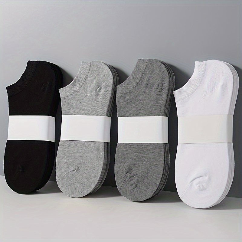 

Elegant Couple's Ankle Socks: Polyester , Hand Wash Or , , Knit Fabric, In Black, Grey, And White