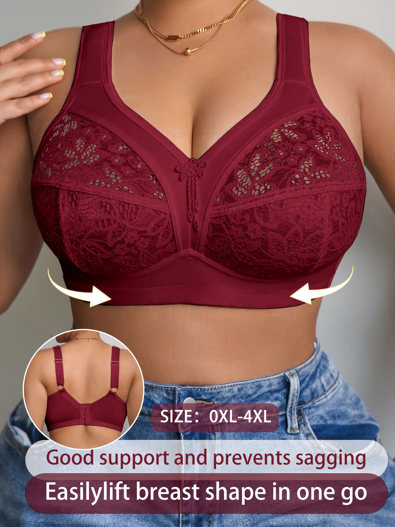 lace     plus size womens bra wireless casual comfortable underwear with   thin style