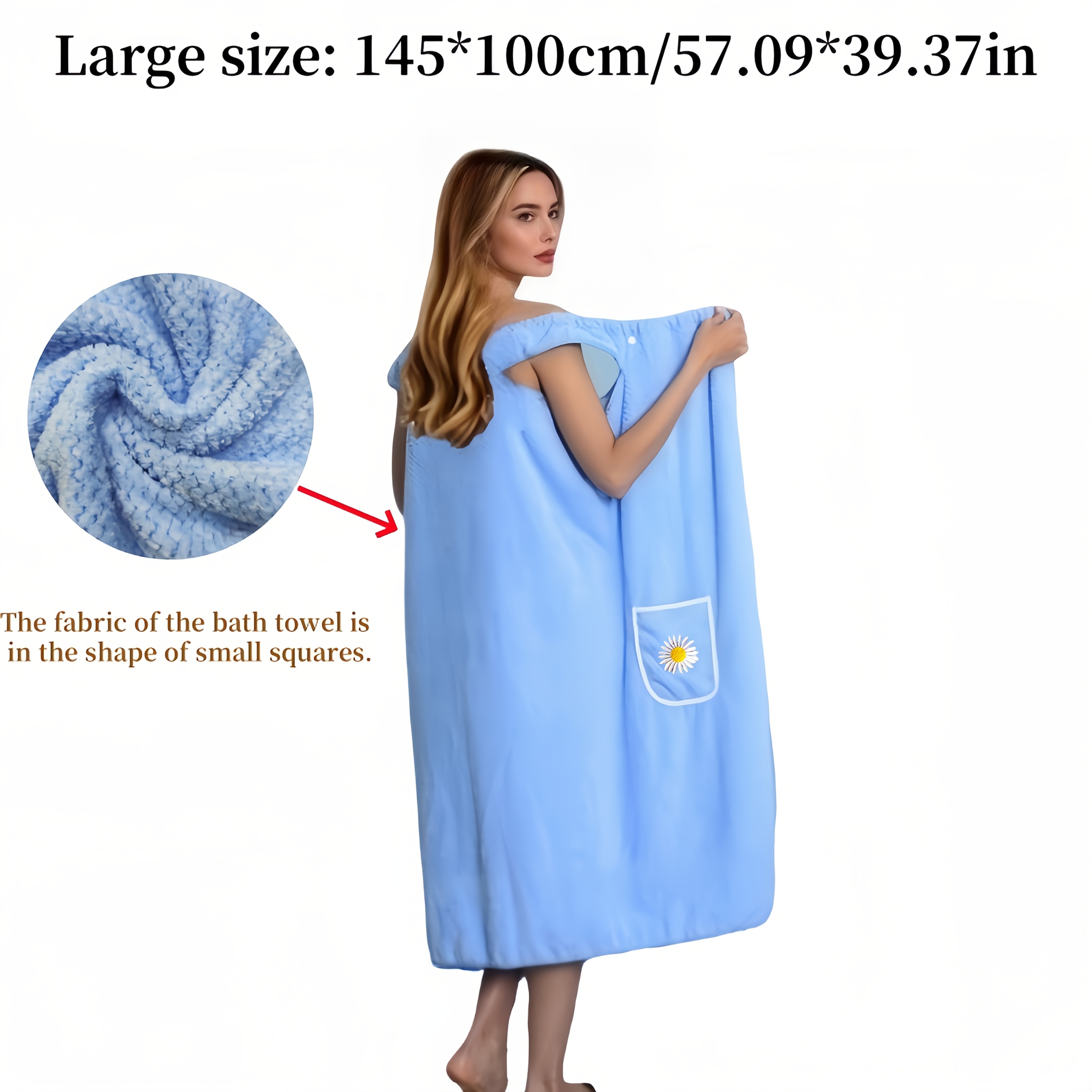 1pc -dry Bath Towel Dress - High Absorbency Light Beige-friendly Towel Skirt, Perfect For Travel, Hotel, Outdoor Camping, Bathroom, Spa, Pool, Beach, Etc