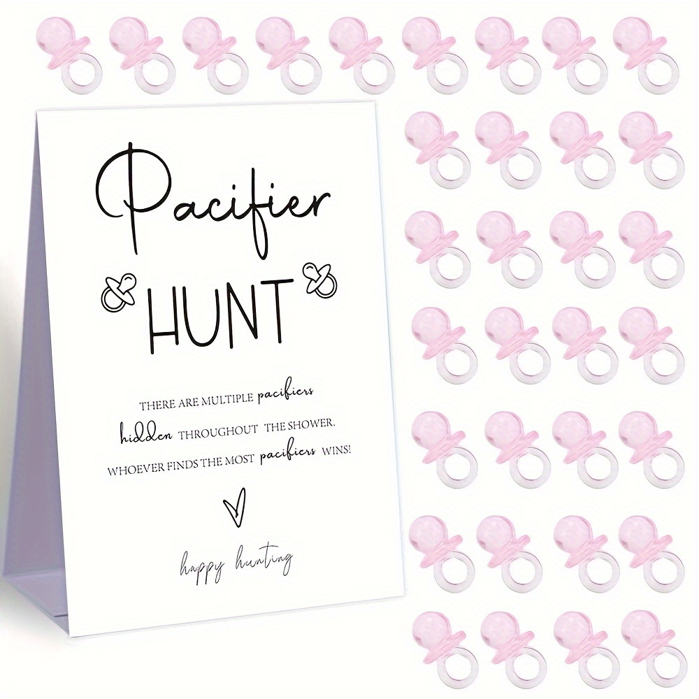 

Hunt : 50 Plastic Pacifiers & 1 For - And Gender Decorations