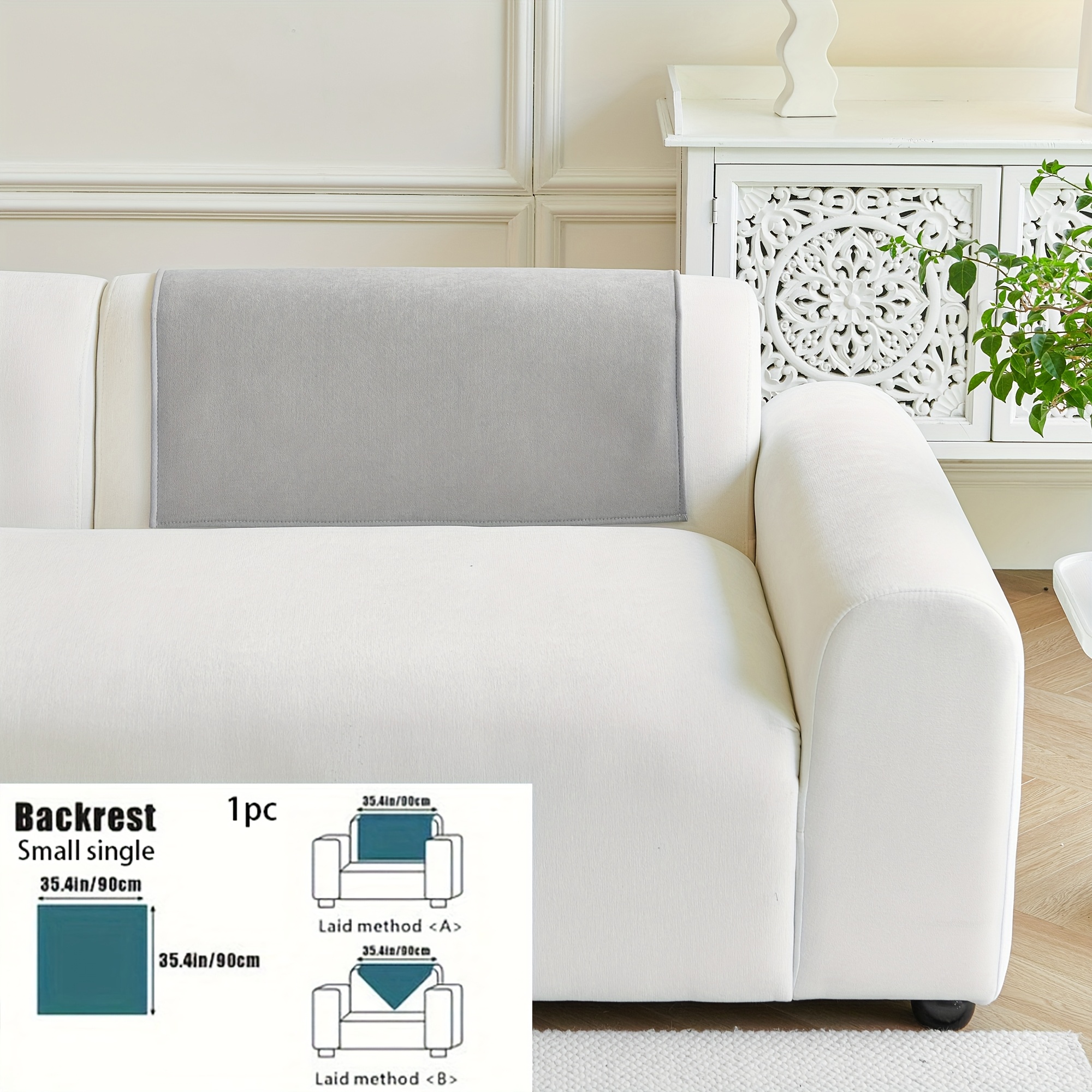TEMU 1pc Modern Thickened Velvet Sofa Cover - 1pc Thickened Sofa Protector, Pet-friendly Anti-slip Universal, Machine Washable, For Single Sofa And