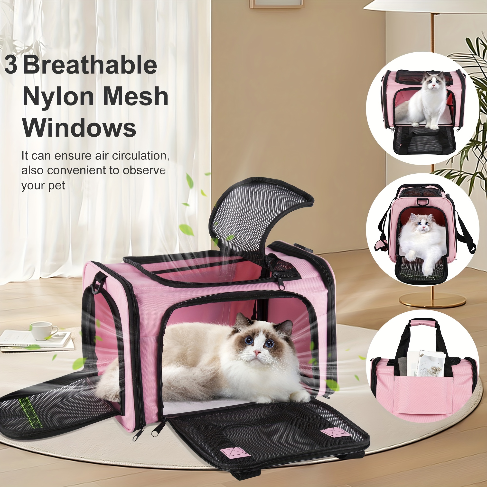 Frugal Favori Cshidworld Cat Carrier Airline Approved, Pet Carriers For Cats Wit
