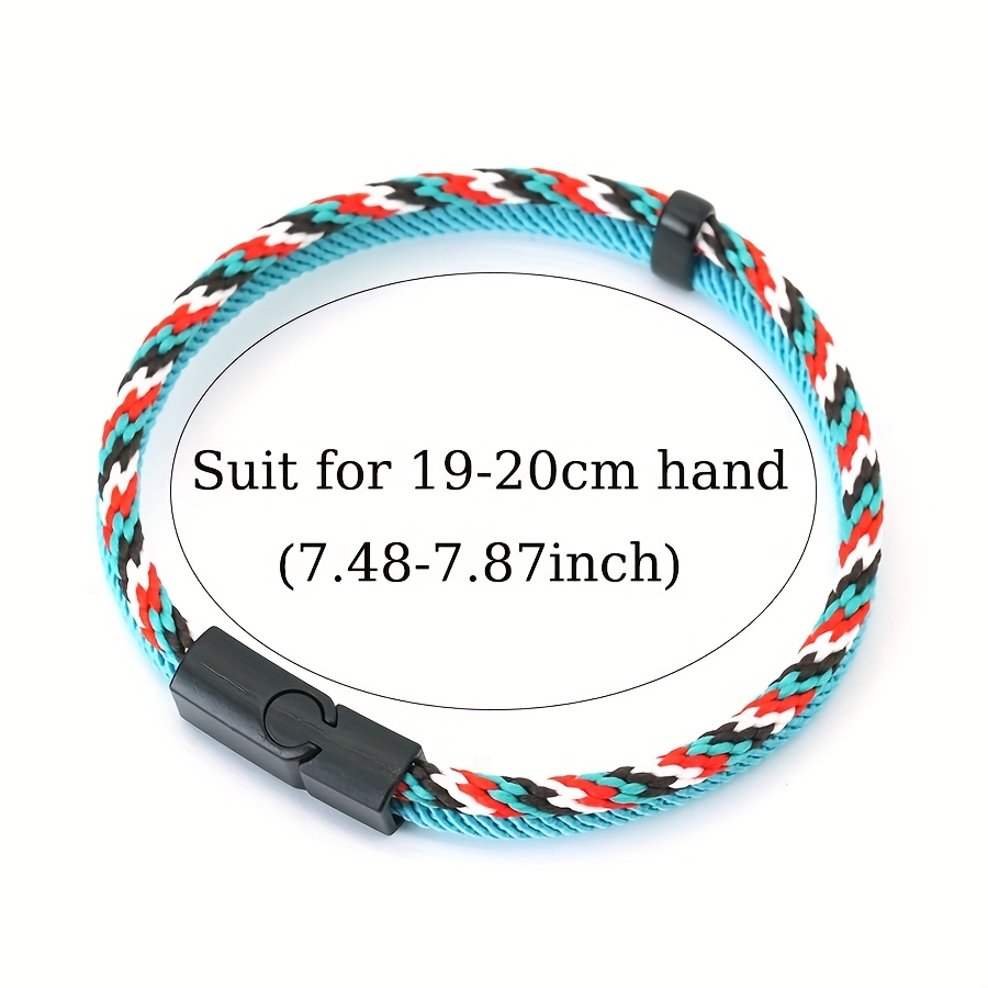 Men's Handmade Woven Bracelet, Detachable Clasp, Outdoor Style