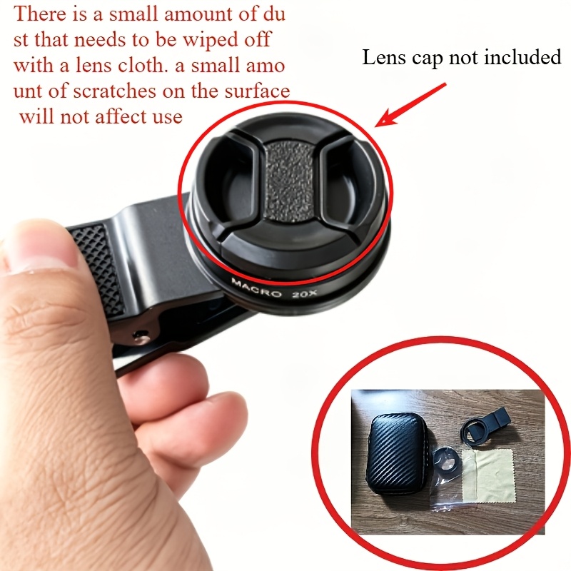 TEMU 20x Clip-on Mobile Phone Macro Lens For Macro Shooting