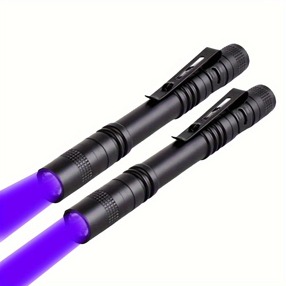 1pack 2pack   uv flashlight with   pen light uv torch suitable for leak detection bed bug     hunting pet urine testing battery battery not included for hotel outdoor use