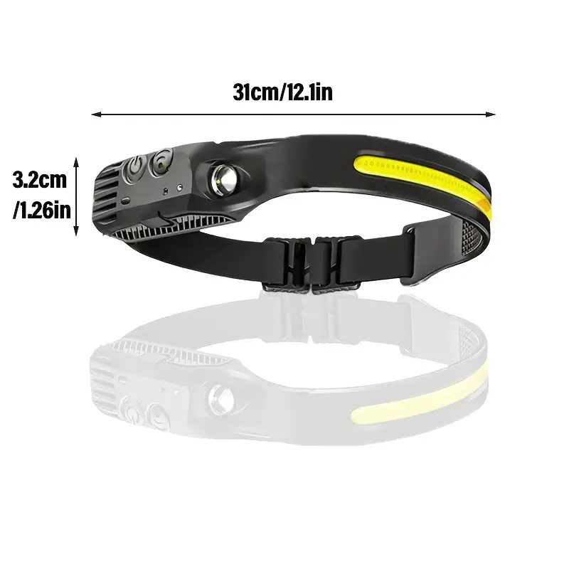 3pcs led headlights multi mode induction headlights outdoor sports sensor headlights suitable for running camping hiking etc details 4