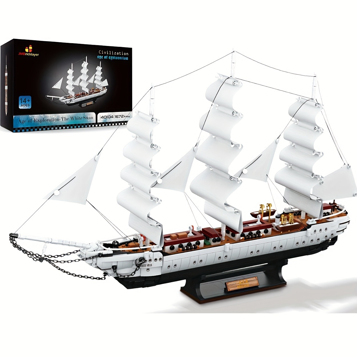 

Ship Building Toy - Building Sets For Adult 40104, Model Ship Attractive Decoration, Pirate Ship & Nautical Adventure Construction Toys