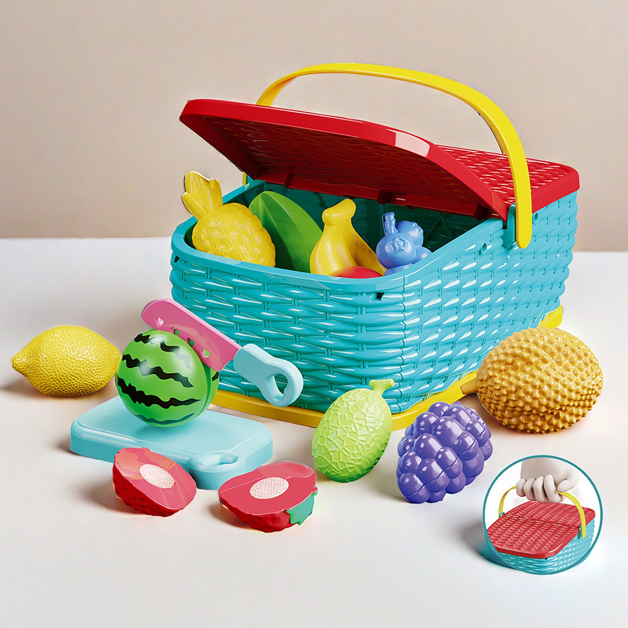 Pretend play picnic basket set on sale