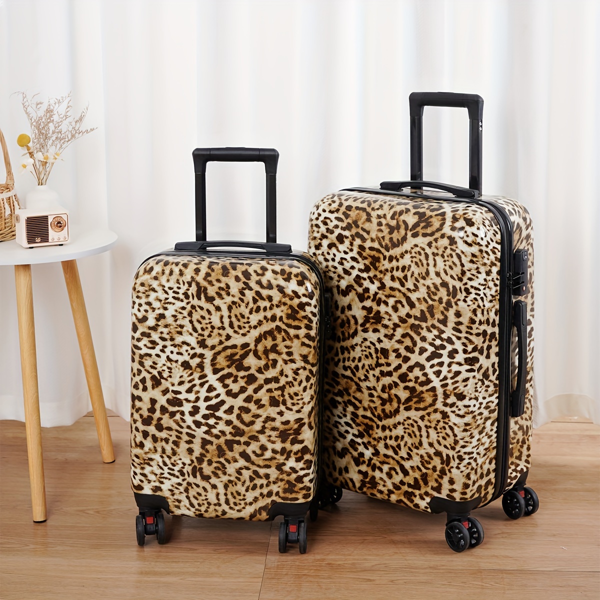 Cheetah print suitcase deals