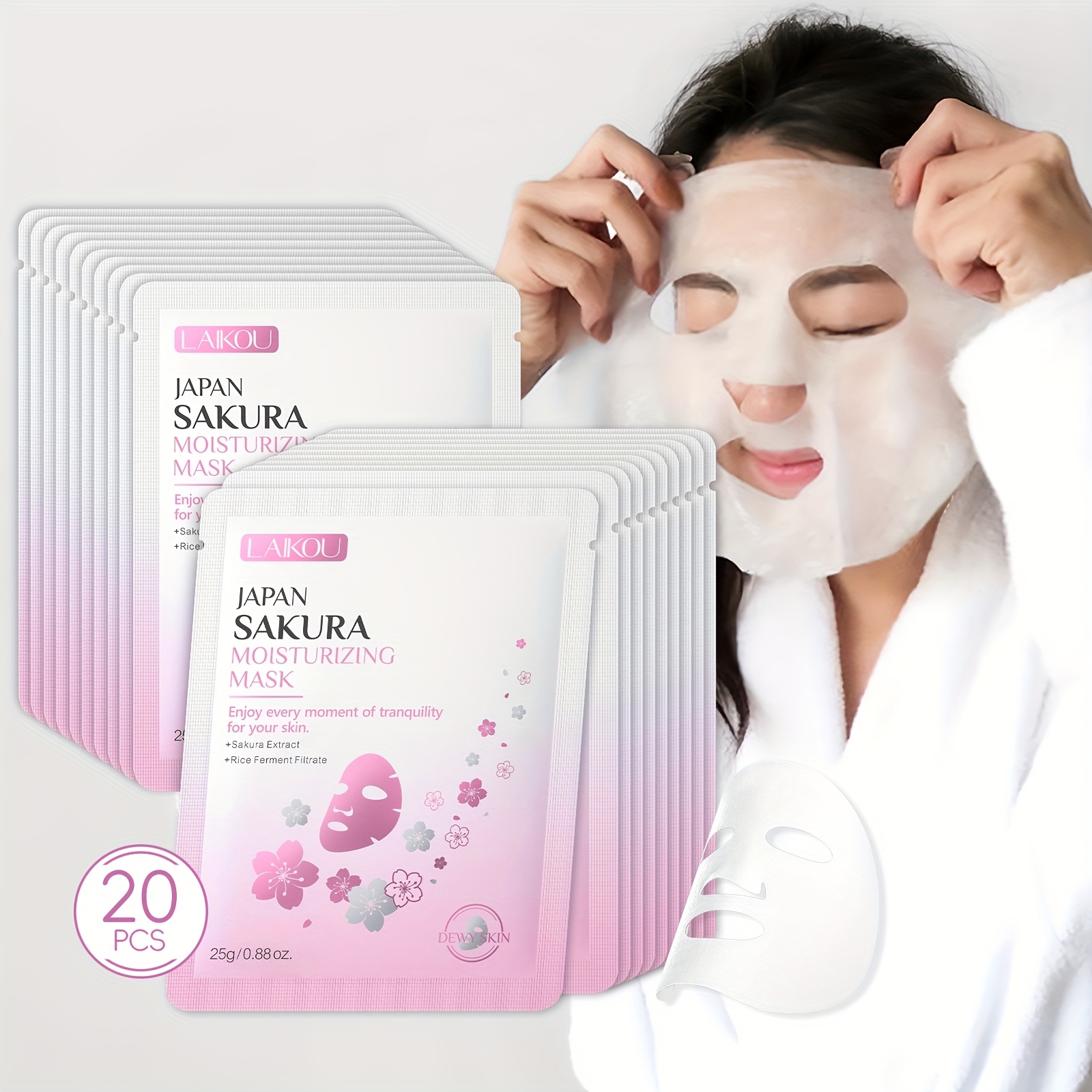 40pcs LAIKOU Sakura & Milk Hydrating Sheet Mask Set