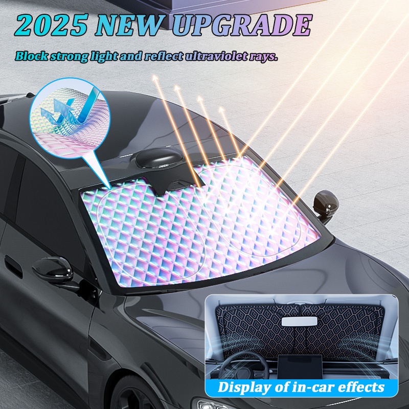 1pc Car-Specific Windshield Sunshade, Effective Sun Protection, Portable Foldable Front Window Heat Insulation Cover, Suitable for Most Vehicles, Easy to Store with Thermal Insulation Effect